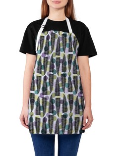 Фартук женский JoyArty для готовки "Тропические листья и горох", универсальный размер