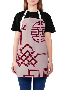 Фартук женский JoyArty для готовки "Японская геометрия", универсальный размер