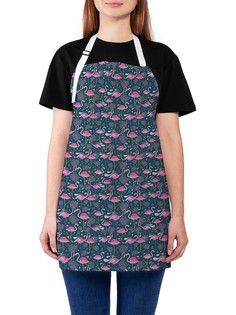 Фартук женский JoyArty для готовки "Фламинго под дождем", универсальный размер