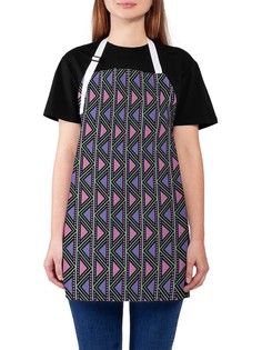Фартук женский JoyArty для готовки "Зигзаги с треугольниками", универсальный размер