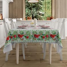 Скатерть рогожка 145х220 "Mia Cara" рис. 30233-1 Весенний фольклор Тейковский ХБК