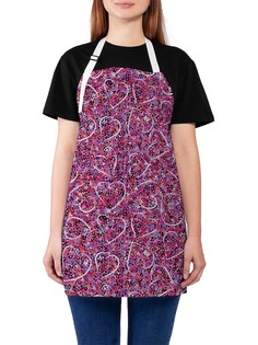 Фартук женский JoyArty для готовки "Сердечки конфетти", универсальный размер