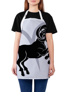 Фартук женский JoyArty для готовки "Овен моно", универсальный размер