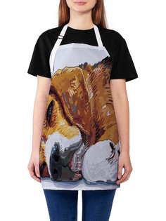 Фартук женский JoyArty для готовки "Собака сладко спит", универсальный размер