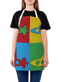 Фартук женский JoyArty для готовки "Вектор подводных лодок", универсальный размер