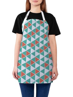 Фартук женский JoyArty для готовки "Простота треугольников", универсальный размер