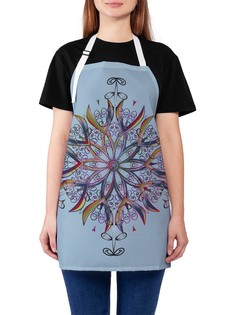 Фартук женский JoyArty для готовки "Мандала-снежинка", универсальный размер