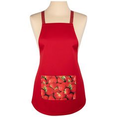 Фартук МАЛЕНЬКИЙ ДЕКОРАТИВНЫЙ ЯГОДКА ,КРАСНЫЙ, 65% ХЛОПОК 35%ПЭ Santalino