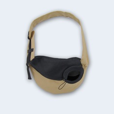 Сумка-слинг для переноски кошек и собак Melenni 11x40x25см бежевый, черный