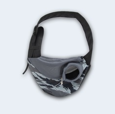 Сумка-слинг для переноски кошек и собак Melenni 15x45x32см серый, камуфляж, черный