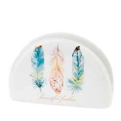 Салфетница Перья 12,5*3,5*8 (подарочная упаковка) Код: 1750179 Nouvelle