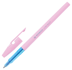 Ручка шариковая STABILO Liner Pastel СИНЯЯ корпус розовый узел 0.7мм 808FP1041-4