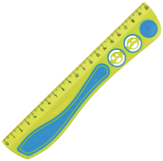 Линейка MAPED Франция KidyGrip 20см с резиновыми вставками нескольз с трафаретами 278710