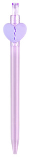 Ручка с топпером шариковая автомат. CENTRUM Сердце СИНЯЯ корпус ассорти 07мм дисплей 82006