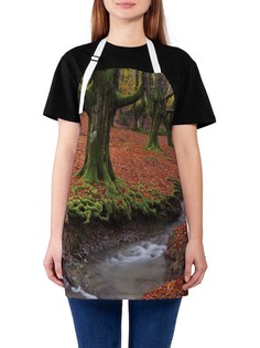 Фартук женский JoyArty для готовки "Лесная влага", универсальный размер