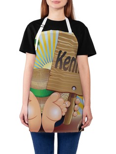 Фартук женский JoyArty для готовки "Кеннет в отпуске", универсальный размер