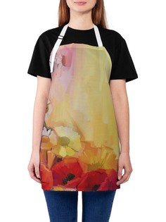 Фартук женский JoyArty для готовки "Цветочная лестница", универсальный размер