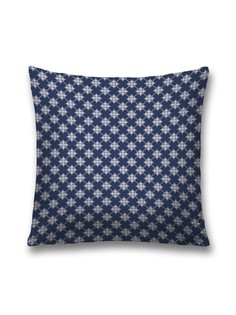 Наволочка JoyArty декоративная "Геометрические цветы на решетке" на молнии, 45x45 см