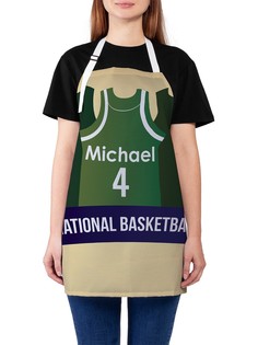 Фартук женский JoyArty для готовки "Баскетбольная сборная", универсальный размер