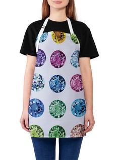 Фартук женский JoyArty для готовки "Цветные камни", универсальный размер
