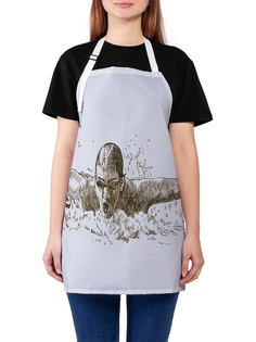 Фартук женский JoyArty для готовки "Быстрый пловец", универсальный размер