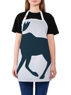 Фартук женский JoyArty для готовки "Спешащий лось", универсальный размер