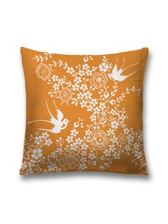 Наволочка JoyArty декоративная "Цветочные узоры с птицами" на молнии, 45x45 см