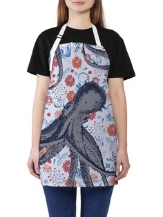 Фартук женский JoyArty для готовки "Танго осьминогов", универсальный размер
