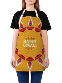 Фартук женский JoyArty для готовки "Пожелание на дивали", универсальный размер