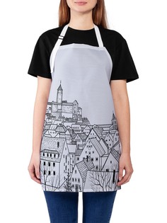 Фартук женский JoyArty для готовки "Безлюдные улицы", универсальный размер