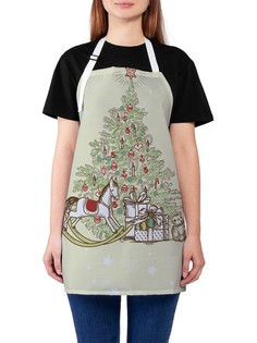 Фартук женский JoyArty для готовки "Подарки ждут под елкой", универсальный размер