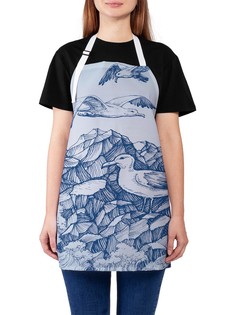 Фартук женский JoyArty для готовки "Летающие чайки", универсальный размер