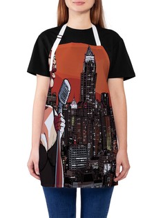 Фартук женский JoyArty для готовки "Городские песни", универсальный размер