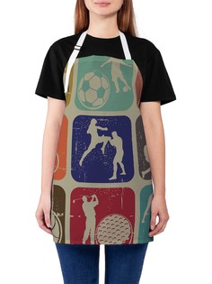 Фартук женский JoyArty для готовки "Спорт ждет", универсальный размер