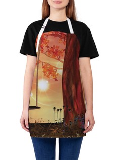 Фартук женский JoyArty для готовки "Сказочные качели", универсальный размер