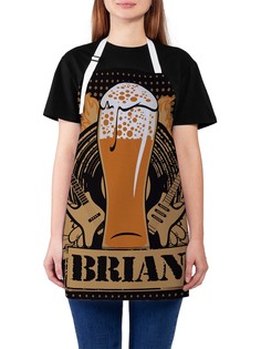 Фартук женский JoyArty для готовки "Рок-н-ролл и пиво", универсальный размер