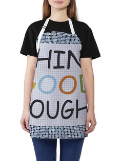 Фартук женский JoyArty для готовки "Думай хорошие мысли", универсальный размер