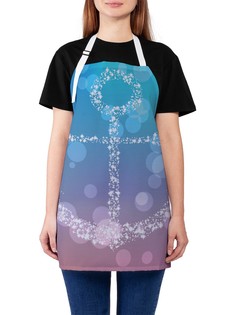 Фартук женский JoyArty для готовки "Блестящий якорь", универсальный размер