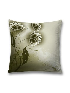 Наволочка JoyArty декоративная "Зеленые цветы" на молнии, 45x45 см