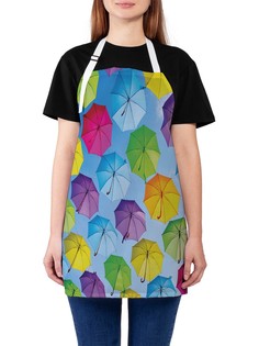 Фартук женский JoyArty для готовки "Небо в зонтиках", универсальный размер