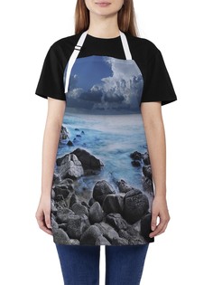 Фартук женский JoyArty для готовки "Камни моря", универсальный размер