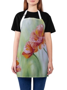 Фартук женский JoyArty для готовки "Цветочная аура", универсальный размер
