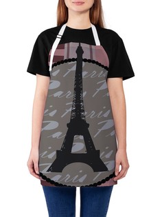 Фартук женский JoyArty для готовки "Парижский круг", универсальный размер