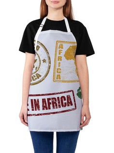 Фартук женский JoyArty для готовки "Африканские штампы", универсальный размер