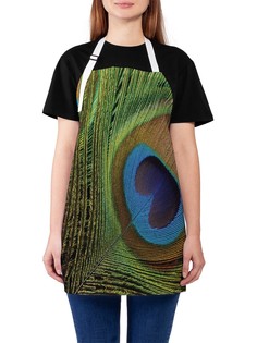 Фартук женский JoyArty для готовки "Фантазия с перьями", универсальный размер