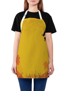 Фартук женский JoyArty для готовки "Закат в таинственном лесу", универсальный размер