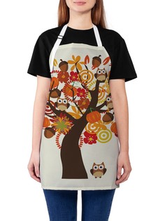 Фартук женский JoyArty для готовки "Дерево Благодарения", универсальный размер