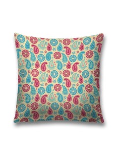 Наволочка JoyArty декоративная "Цветочные узоры" на молнии, 45x45 см