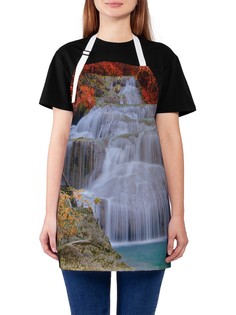 Фартук женский JoyArty для готовки "Водопад весной", универсальный размер