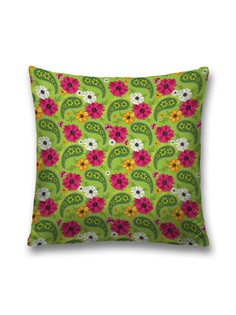 Наволочка JoyArty декоративная "Цветочные узоры" на молнии, 45x45 см